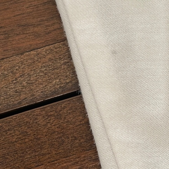 DASH WHITE FLANNEL POCKET BLOUSE BACK BUTTON DOWN DETAIL Sz. S - Picture 10 of 16